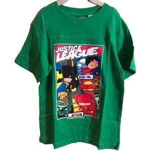 Justive League Green Short Sleeves T-shirt, Size 8